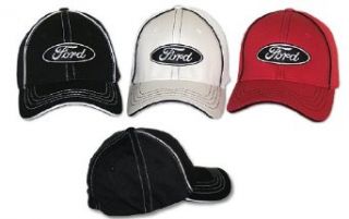 Ford Logo Fitted FLEXFIT Fine Embroidered Hat Cap, Black