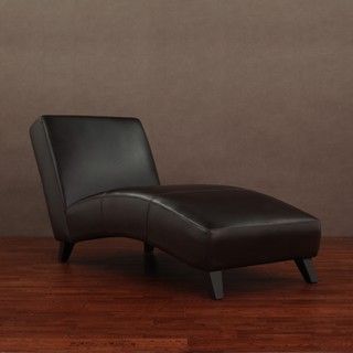 Cleo Dark Brown Leather Chaise