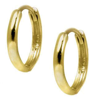14kt Yellow Gold Rounded Mini Hoop Earrings