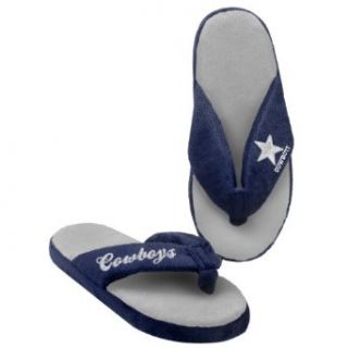 Dallas Cowboys NFL Womens Glitter Thong Flip Flop Slippers