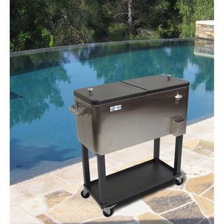 Trinity Stainless Steel Cooler with Shelf
