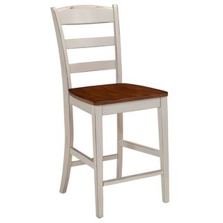 Home Styles Monarch Antiqued White Bar Stool