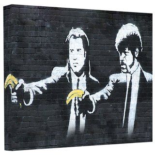 Banksy Pulp Fiction Gallery Wrapped Canvas
