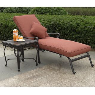 Santa Maria Outdoor Single Chaise with End Table