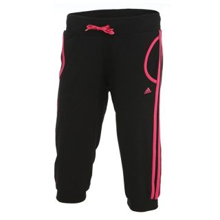 Modèle RL Capri Q1. Coloris  noir et rose. Pantalon 3/4 Fitness