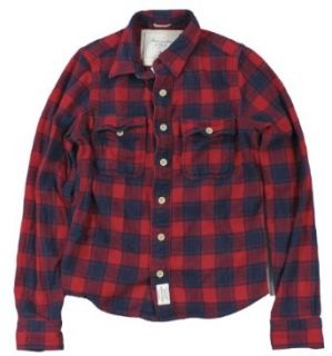 Abercrombie & Fitch Mens Mount Covin Flannel Shirt (Navy