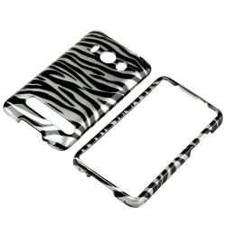 Black/ Silver Zebra Plastic Case for HTC EVO 4G