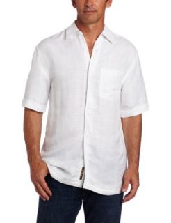 Cubavera Mens Short Sleeve Textured Shirt Clothing