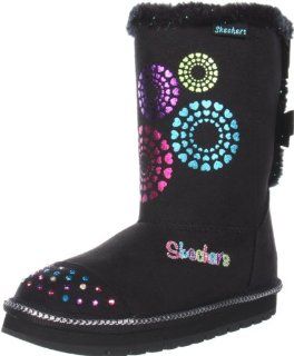 Twinkle Toes Keepsakes Baby Bow Girls Boots Black/Multi 3 Shoes