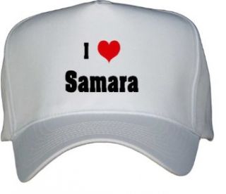 I Love/Heart Samara White Hat / Baseball Cap Clothing
