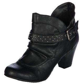 Sam & Libby Womens Bustamove Black Heeled Ankle Boots