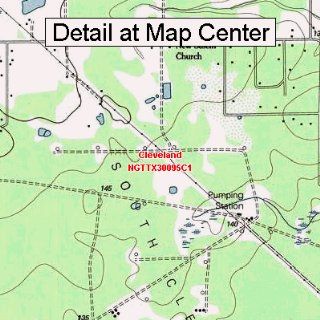 USGS Topographic Quadrangle Map   Cleveland, Texas (Folded