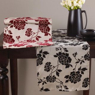 Flocked Floral Square 54 inch Tablecloth