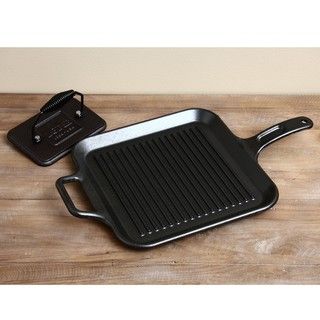 Lodge Pro Logic 12 inch Square Grill Pan with Grill Press