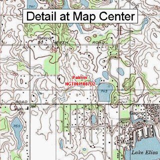 USGS Topographic Quadrangle Map   Palmer, Indiana (Folded