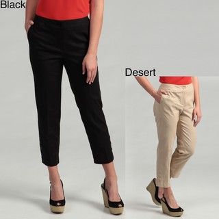 Womens Crop Button Detail Pants FINAL SALE