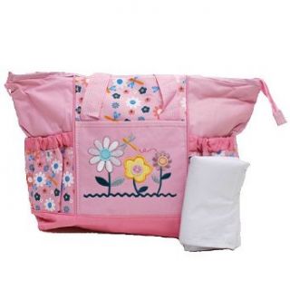 New Moda Trendy Light Pink Baby Diaper Bag Flower Tote