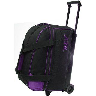 Rev Double Roller Purple/Black Bowling Bag Sports