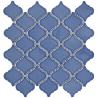 SomerTile 12.5x12.5 in Morocco Blue Porcelain Mosaic Tile (Pack of 10