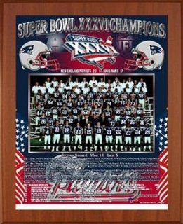 Cherry 13x16 2001 New England Patriots Super Bowl