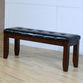 ETHAN HOME Camden Arts and Crafts 60 inch Faux Leather Tufted Bench