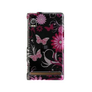Motorola Droid A855 Crystal Butterfly Designed Case