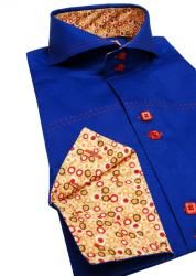 Domani Brio Uomo Mens Stitching Detail Dress Shirt