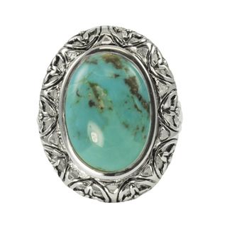 Gems For You Sterling Silver Oval Turquoise Ring