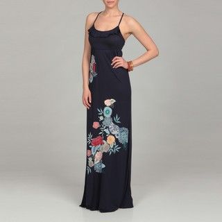 Jessica Simpson Juniors Navy Floral Maxi Dress