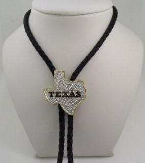 Sterling Silver/gold Plated Texas State Bolo Tie Clothing