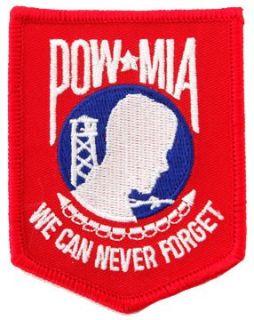 POW MIA Embroidered Patch Iron On Vietnam War Prisoner of