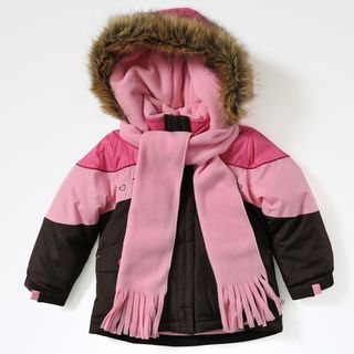 Rothschild Toddler Girls Embroidered Faux Fur Jacket