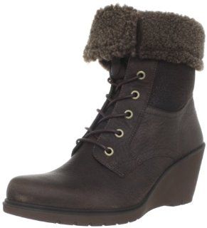 ECCO Womens Adora Fur Tie Ankle Boot Shoes