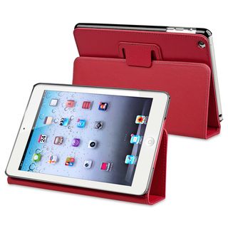 BasAcc Red Leather Case with Stand for Apple iPad Mini