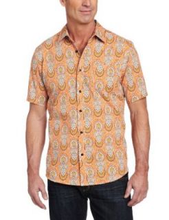 Cubavera Mens Short Sleeve Printed Cotton Shirt Clothing