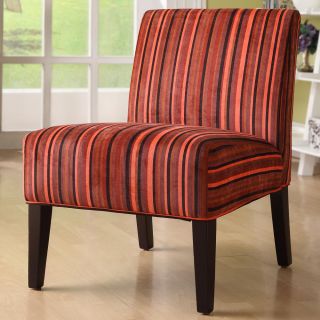 ETHAN HOME Decor Red Stripe Lounge Chair