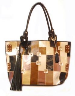Aqua Madonna Black Leather Handbag 2013 Trend   Metallic