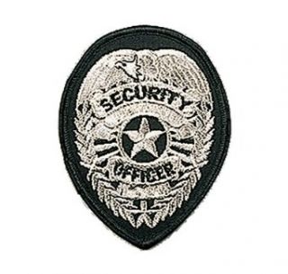 1506 Silver Security Officer Patch Clothing