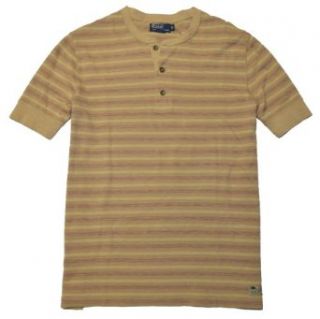 Polo Ralph Lauren Men Striped Henley T Shirt (XL, Beige