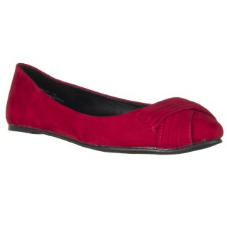 Riverberry Womens Jump Ruched detail Microsuede Flats