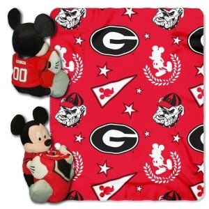 Georgia Bulldogs 038 Mickey Hugger Plush Blanket 50 x 40
