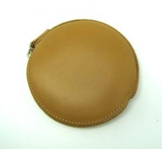 Coach Classic Polish Leather Round Coin Case Camel