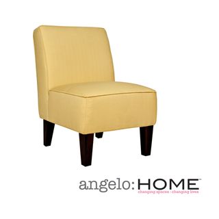 angeloHOME Dover Washed Buttercream Yellow Chair