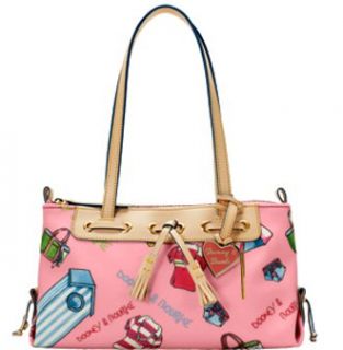 Bourke Miami Girly Small Zip Top Tassel Bag Purse Tote Pink Shoes