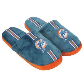 Miami Dolphins Striped Slide Slippers