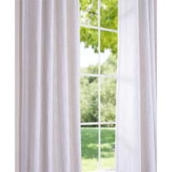 Ivory Cotton Linen 96 inch Grommet Curtain Panel