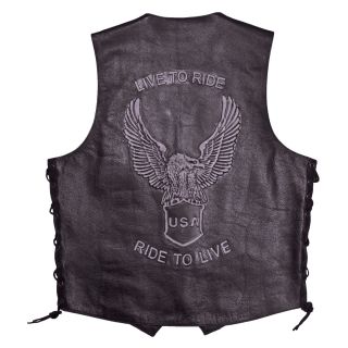 Mossi Mens Live To Ride Leather Vest Today $49.99   $75.52 5.0 (1