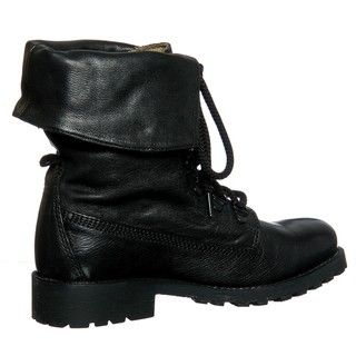 Diba Womens Miss Me Black Combat Boots