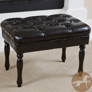 Christopher Knight Home Liza Tufted Espresso Leather Bench
