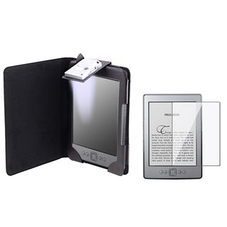 BasAcc Black Leather Case/ Screen Protector for  Kindle 4